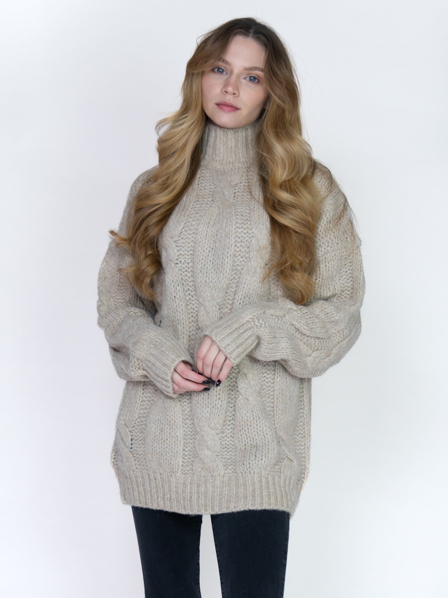 Deuxieme Classe Oversized Cable Knit グレー ドゥーズィエムクラス 