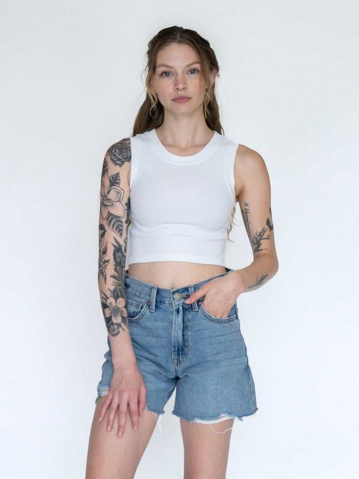 Ribbed Cropped Tank