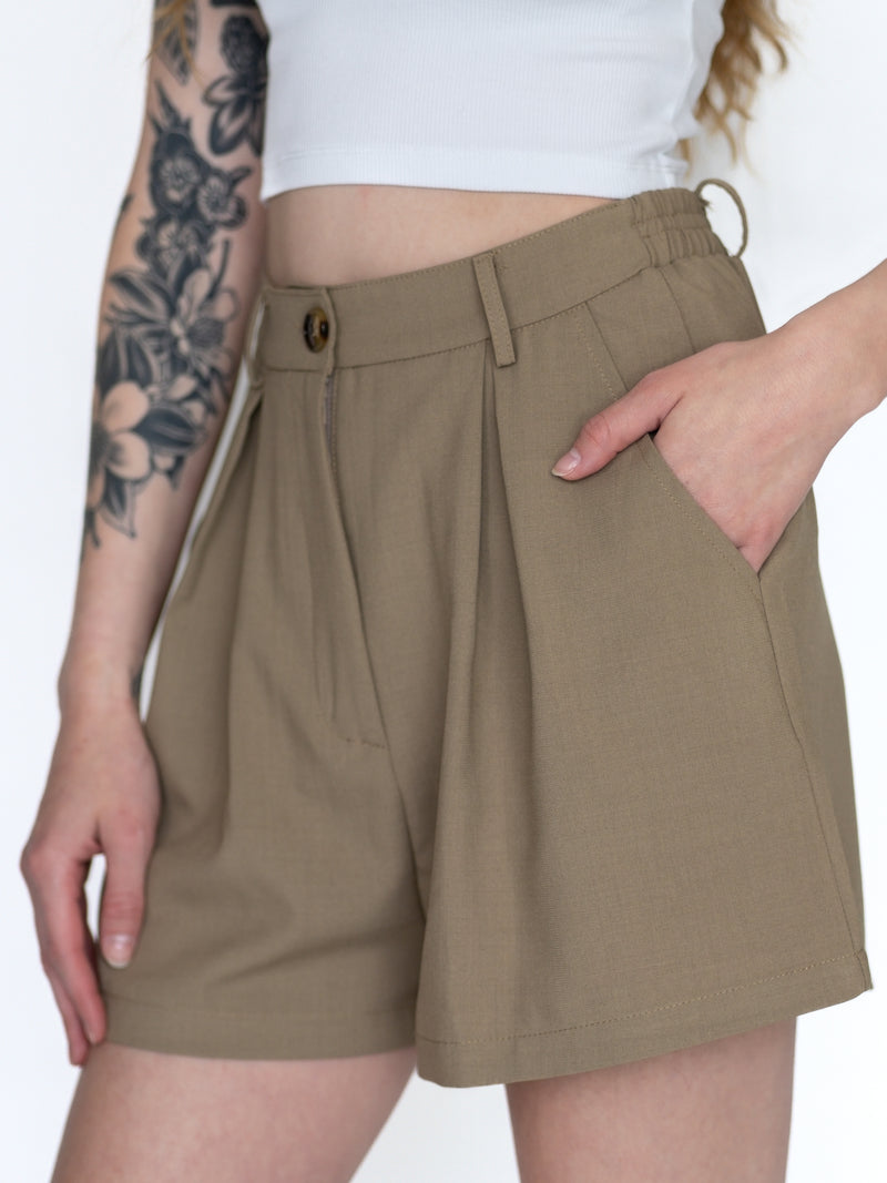 High Waist Trouser Shorts