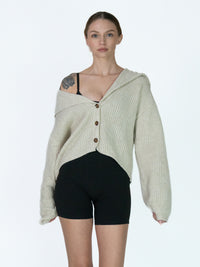 Cropped Baggy Cardigan