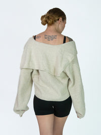 Cropped Baggy Cardigan