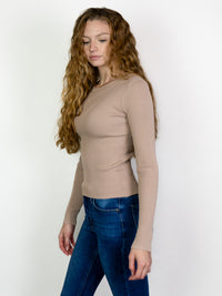 Ribbed Crew Neck Long Sleeve