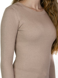 Ribbed Crew Neck Long Sleeve