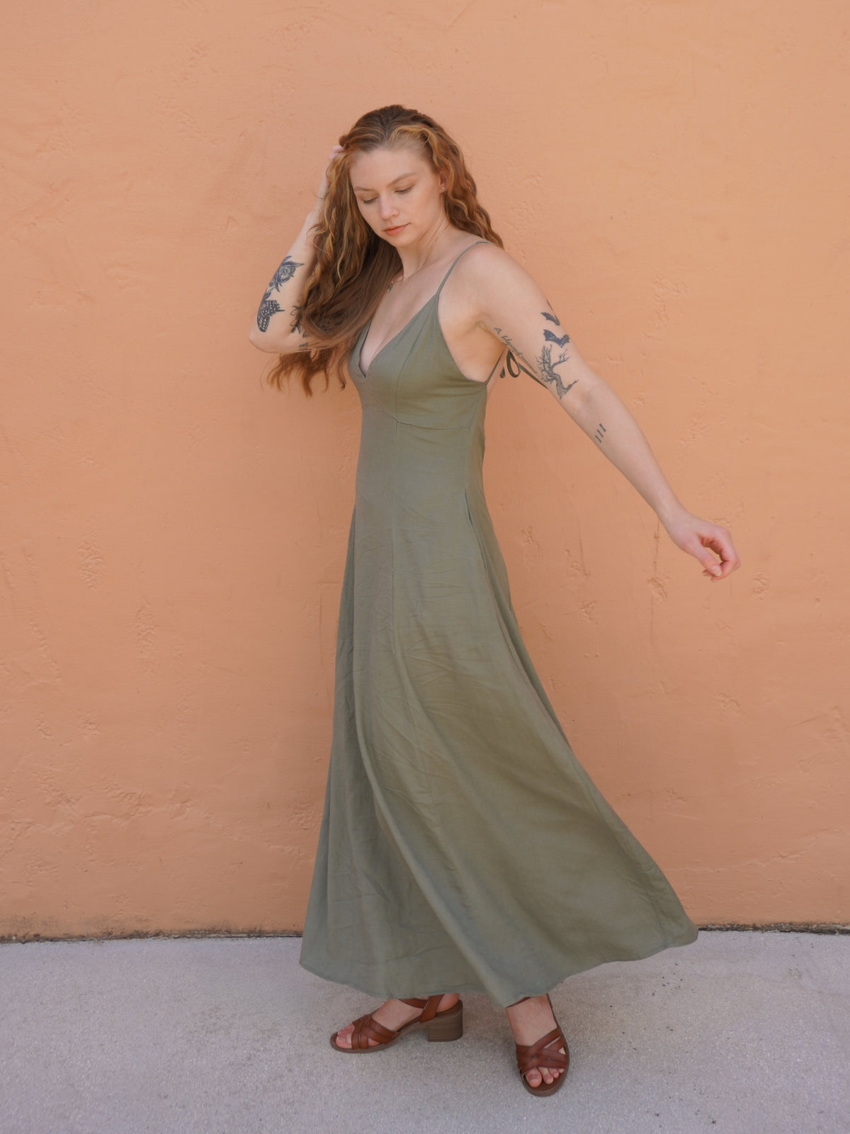 Open Back Maxi Dress
