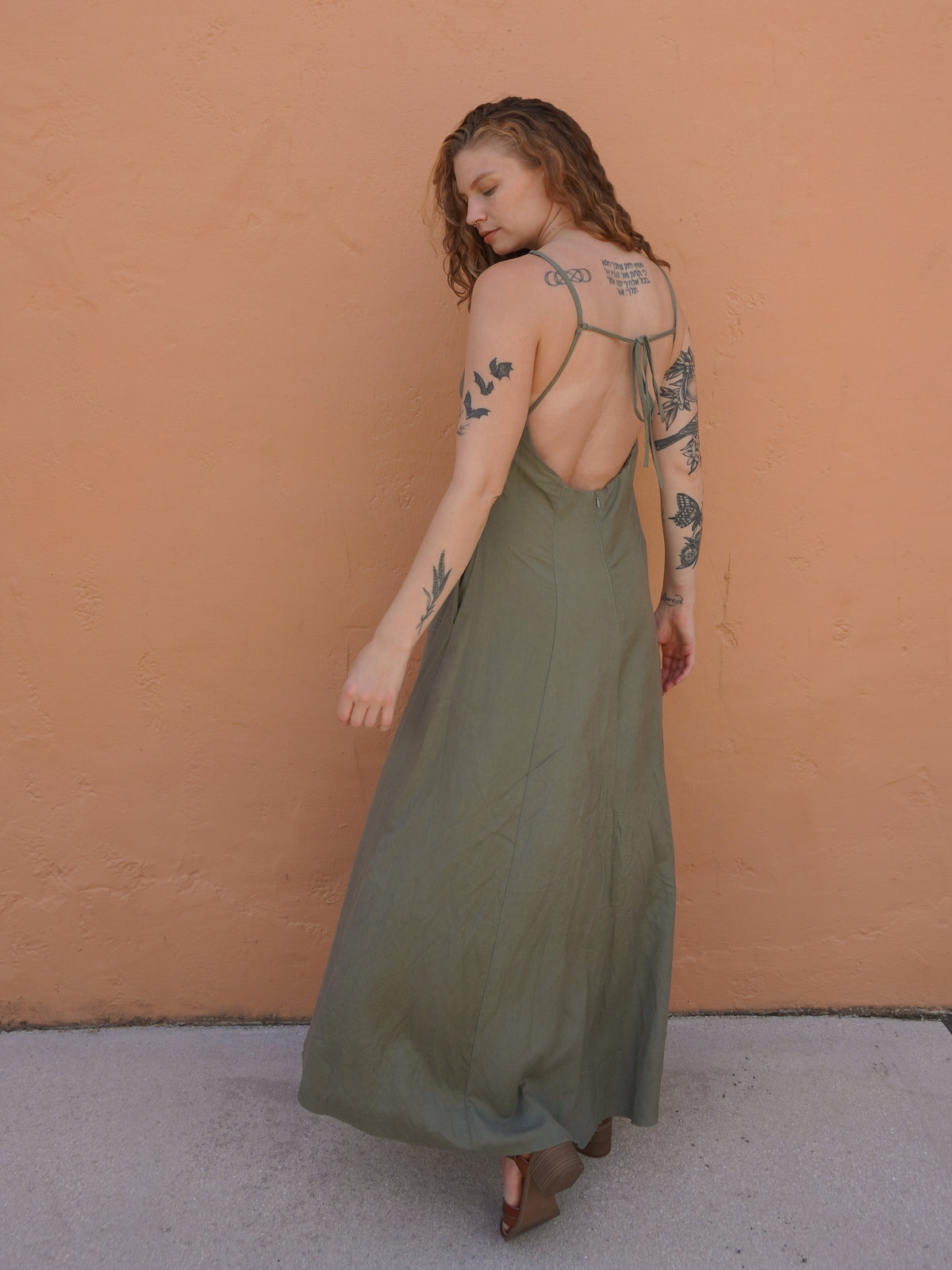 Open Back Maxi Dress