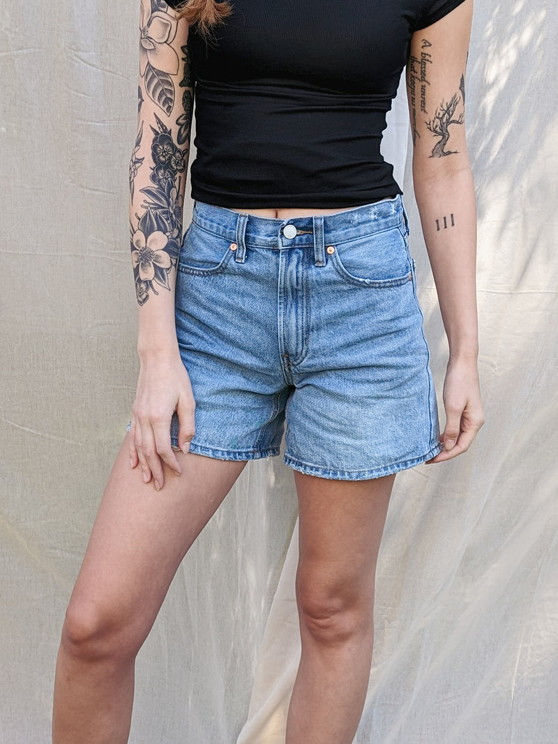 High Rise Denim Shorts