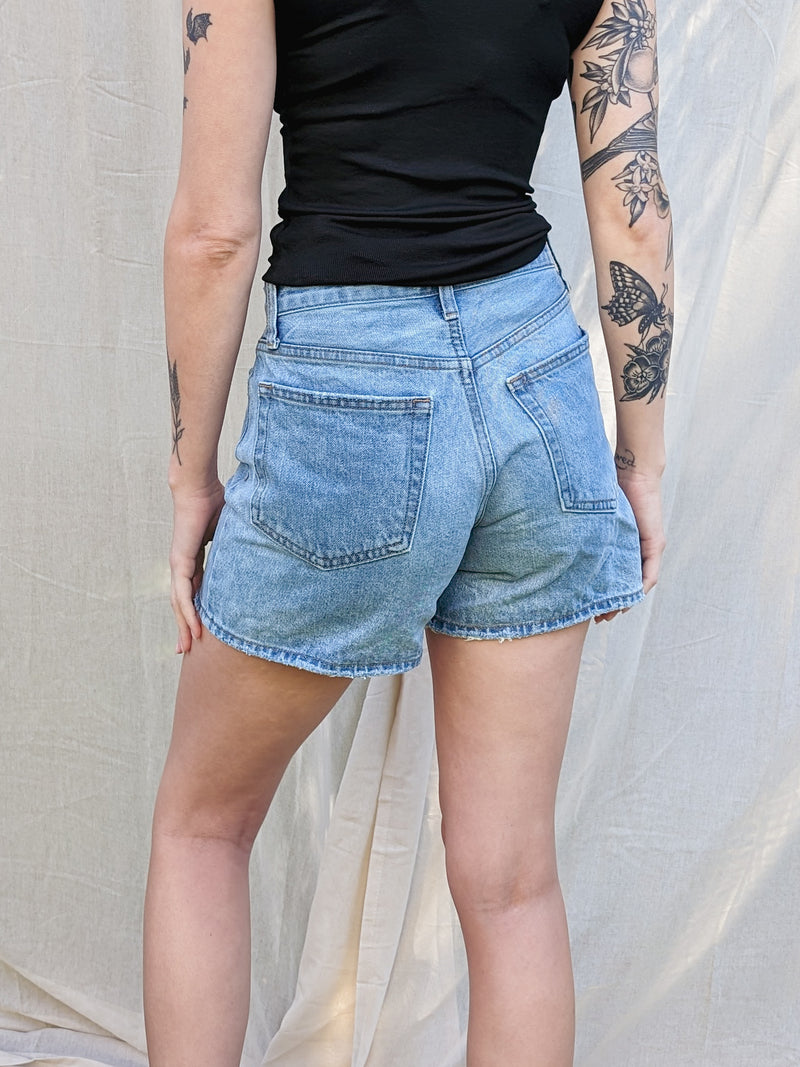 High Rise Denim Shorts