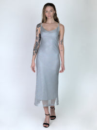 Metallic Silver Dress