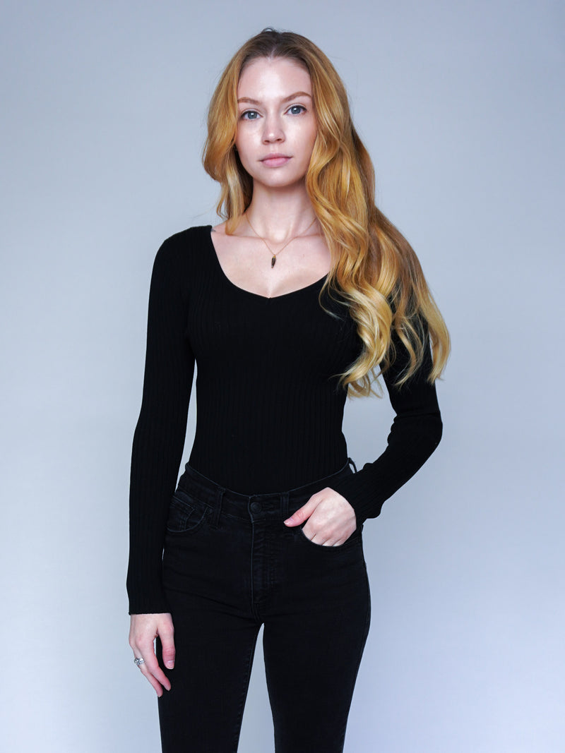 V Neck Bodysuit