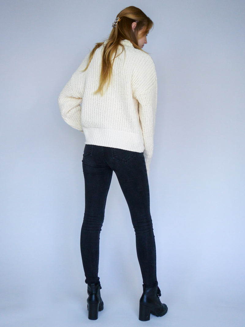 Soft Funnel Turtleneck Sweater