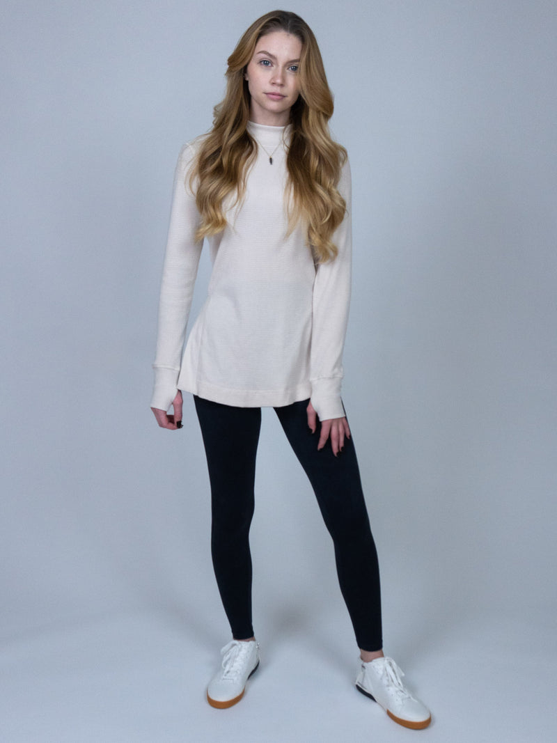 Long Sleeve Waffle Knit