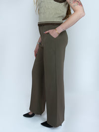 Pleated Straight Leg Pants