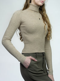 Ribbed Long Sleeve Turtle Neck